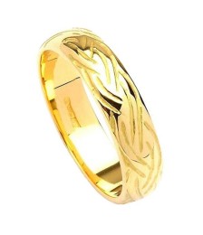 Narrow Celtic Weave Design Ring