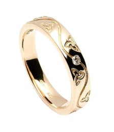 Etain Trinity Spiral Inset Ring