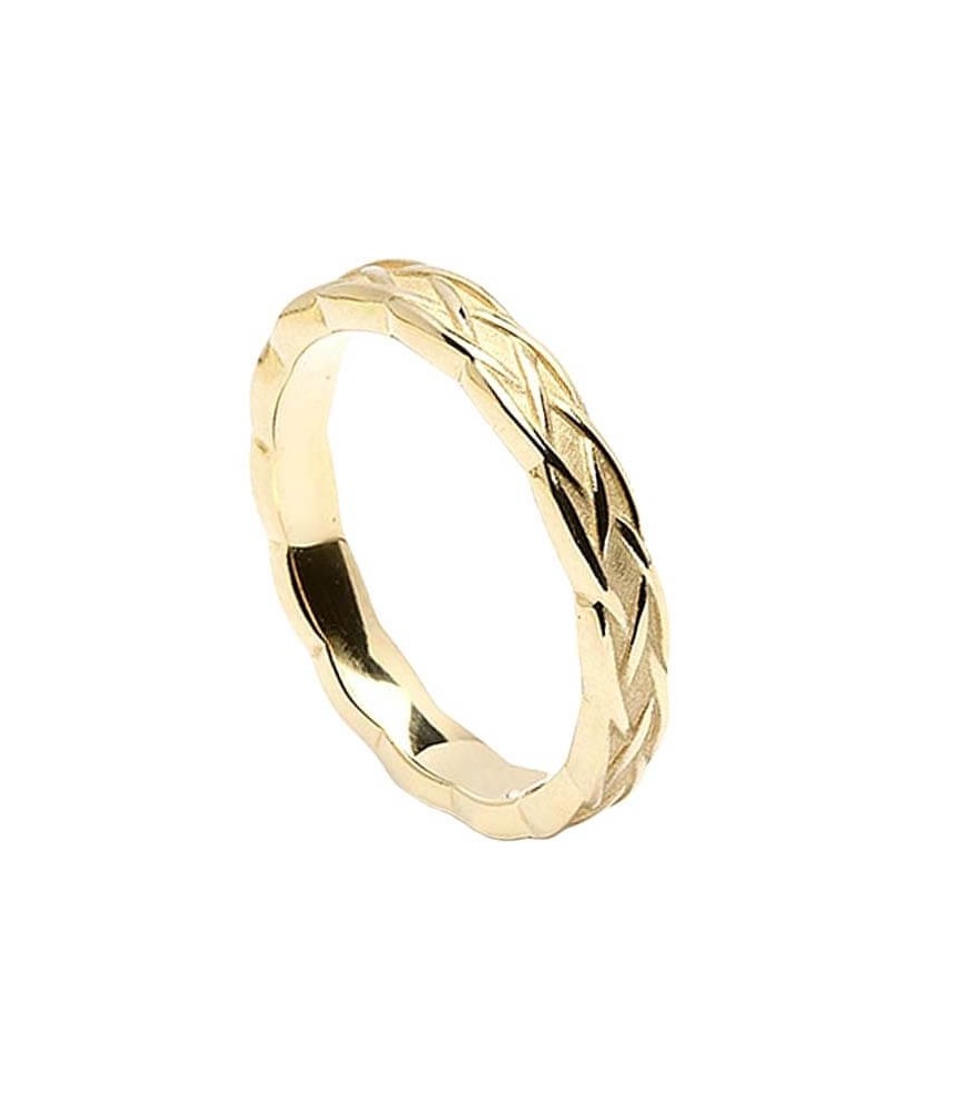 Celtic Weave Wedding Ring - Yellow Gold