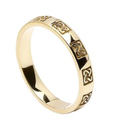 Women's Celtic Wedding Ring - Yellow Gold