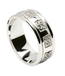 Bague de mariage celtique avec bordure