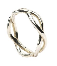 Women's Infinity Knot Ring - White Gold or Silver