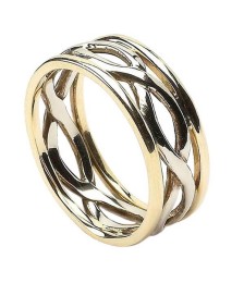 Bague noeud infini avec bordure