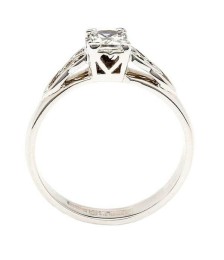 Princess Engagement Ring - Side View