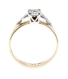 Princess Cut Diamond RIng - Side View