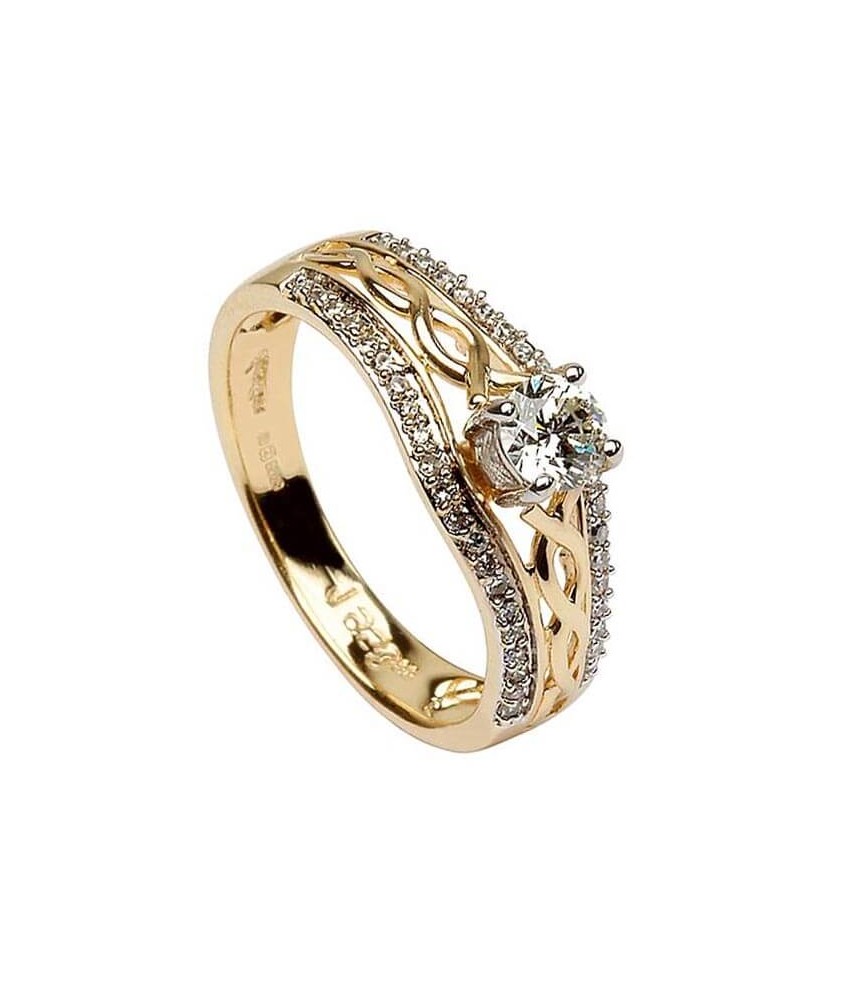 Celtic Engagement Ring - Yellow Gold