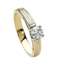 Trinity Embossed Round Cut Diamond