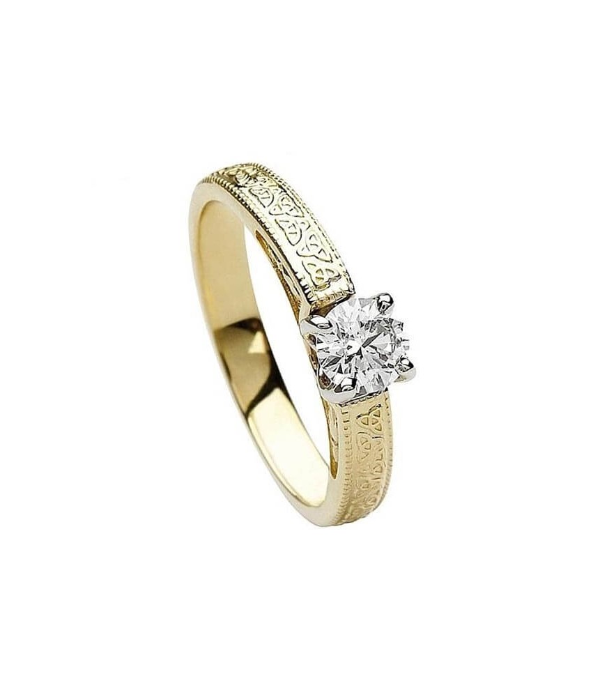 Trinity Embossed Round Cut Diamond