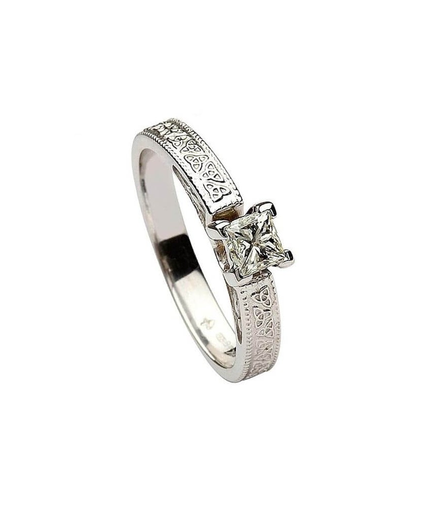 Trinity Embossed Princess Cut Diamond