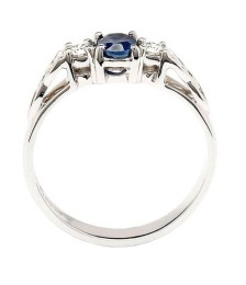 Sapphire Engagement Ring - Side View