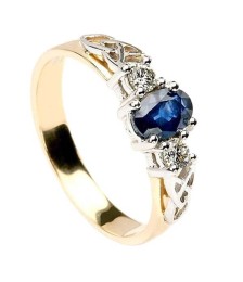 Sapphire and Diamond Engagement Ring