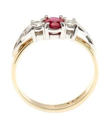 Ruby Engagement Ring - Side View