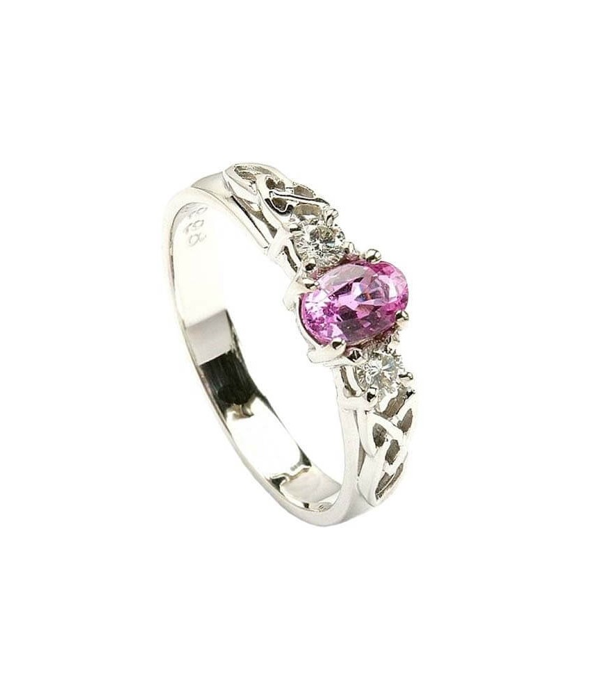 Pink Sapphire White Gold Ring