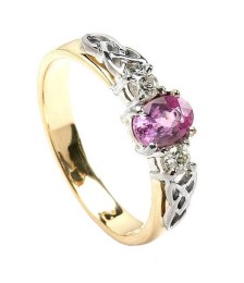 Pink Sapphire Engagement Ring