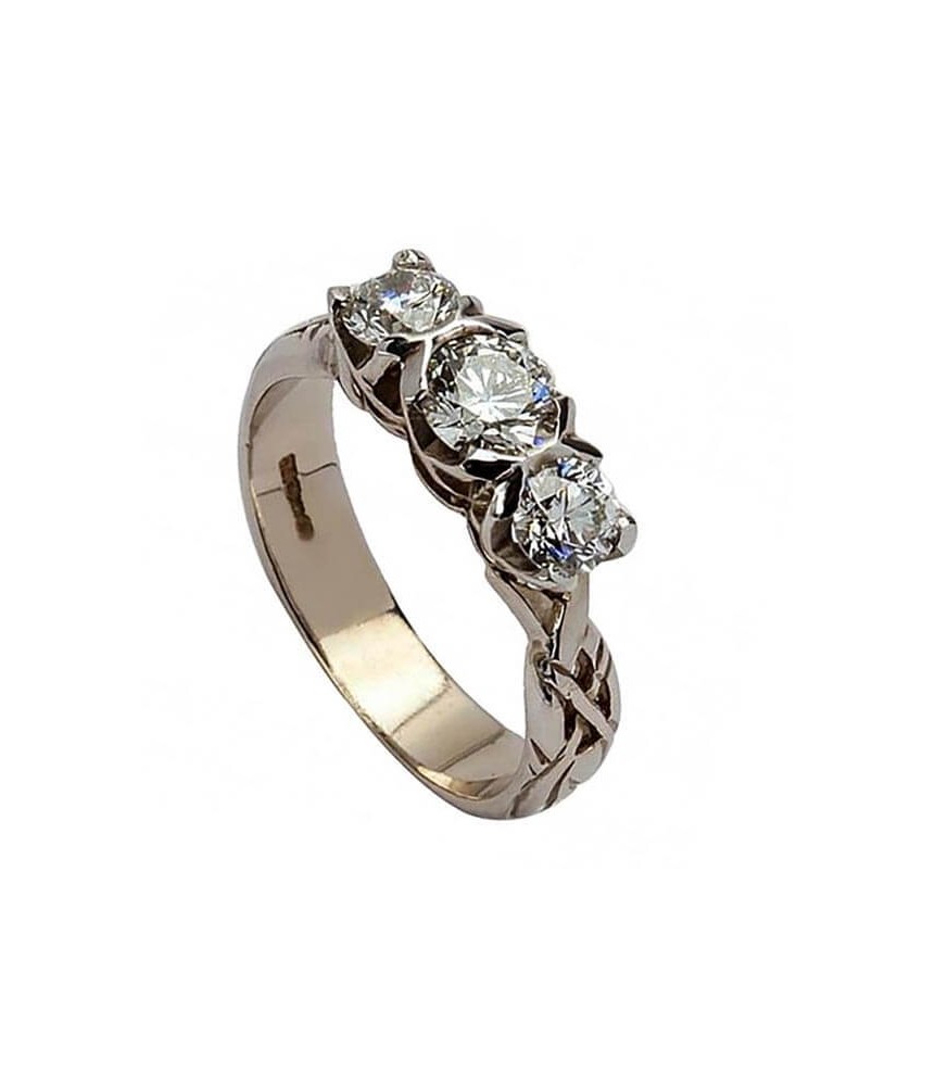 Eternity Engagement Ring - White Gold