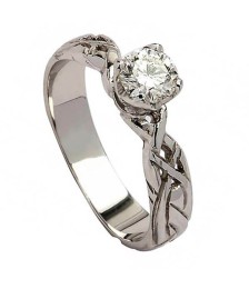 Celtic Diamond Engagement Ring