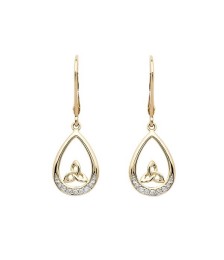 Trinité diamant pendre boucles d'oreilles