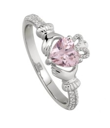 October Rose Claddagh Ring