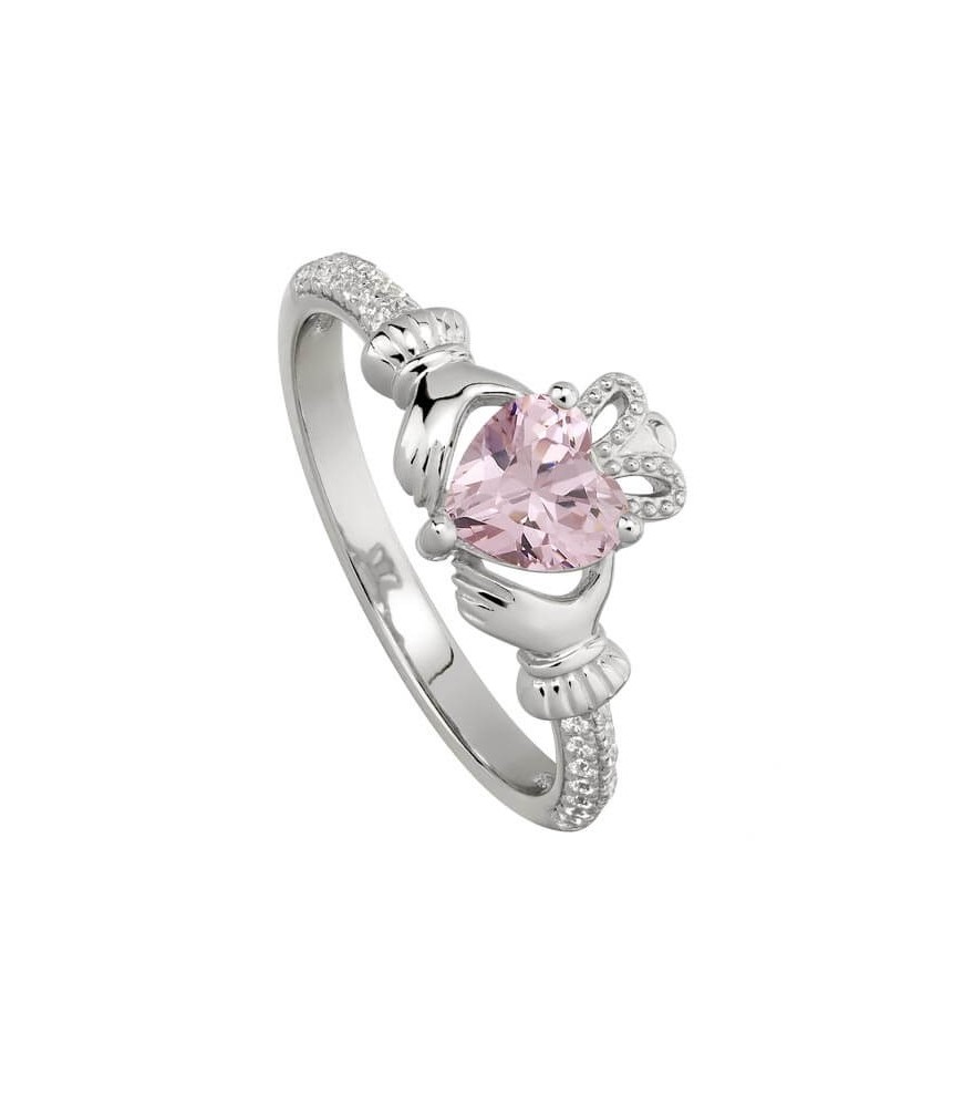 October Rose Claddagh Ring