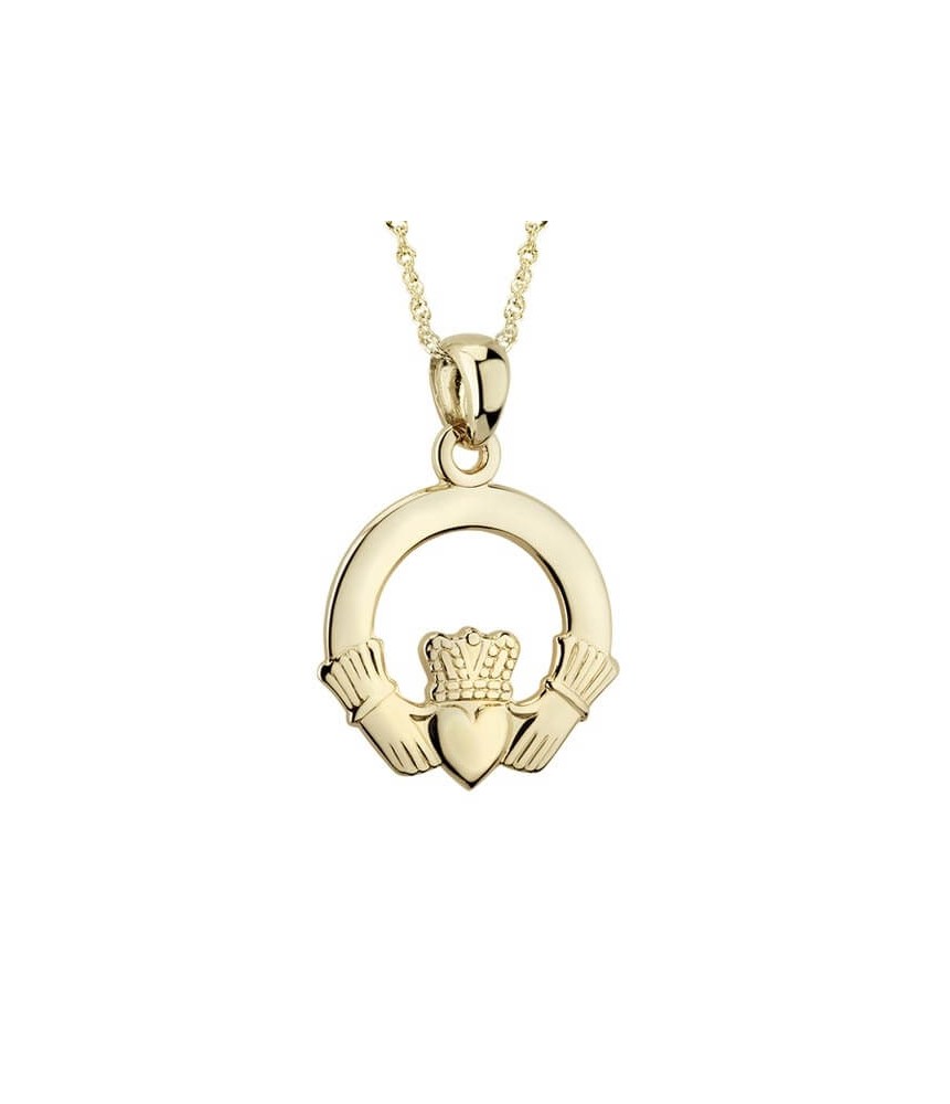 Gold Claddagh Pendant