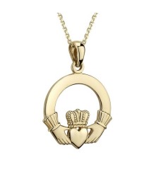 Medium Heavy Claddagh Pendant