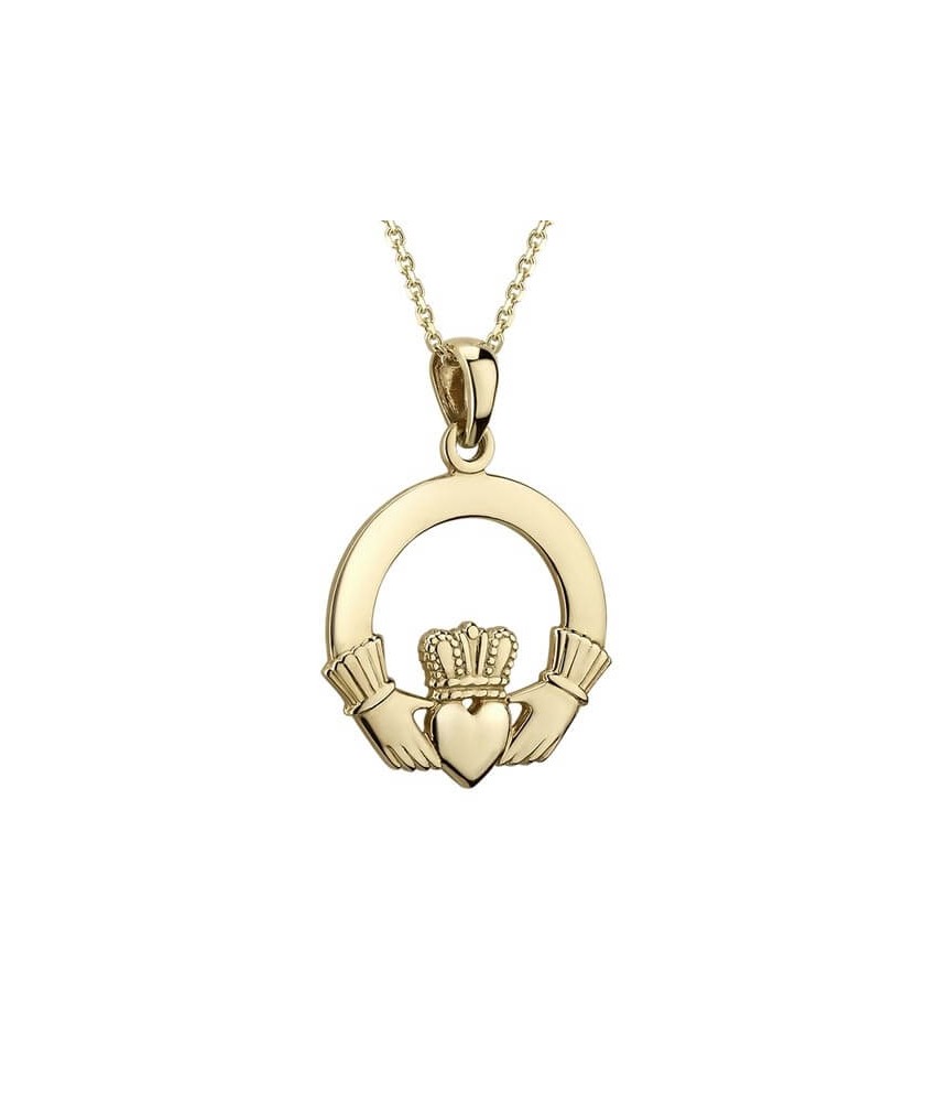 Medium Heavy Claddagh Pendant