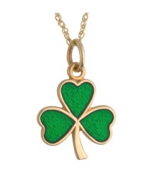 Small Enamel Shamrock Pendant