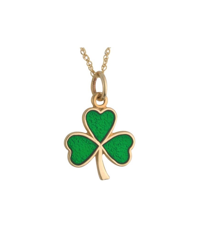 Small Enamel Shamrock Pendant