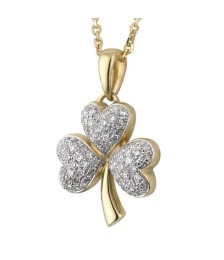 Micro Diamond Shamrock Pendant