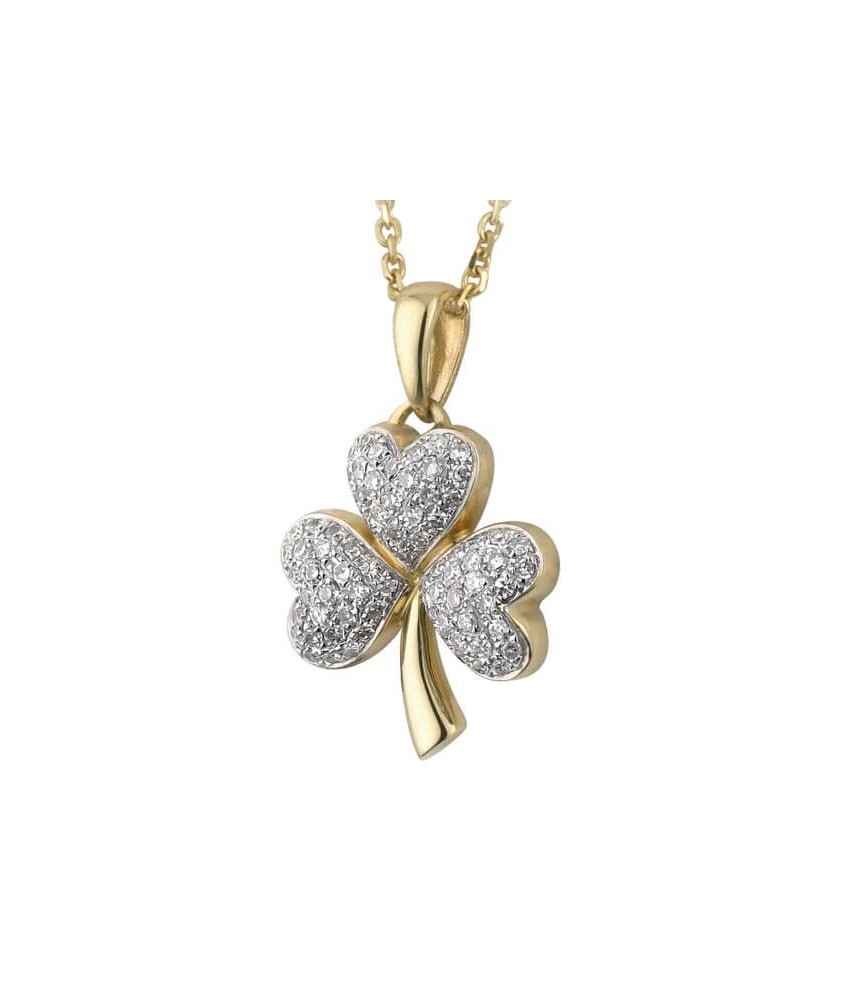 Micro Diamond Shamrock Pendant