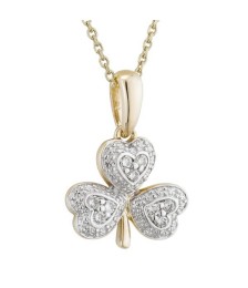 Irish Shamrock Diamond Pendant