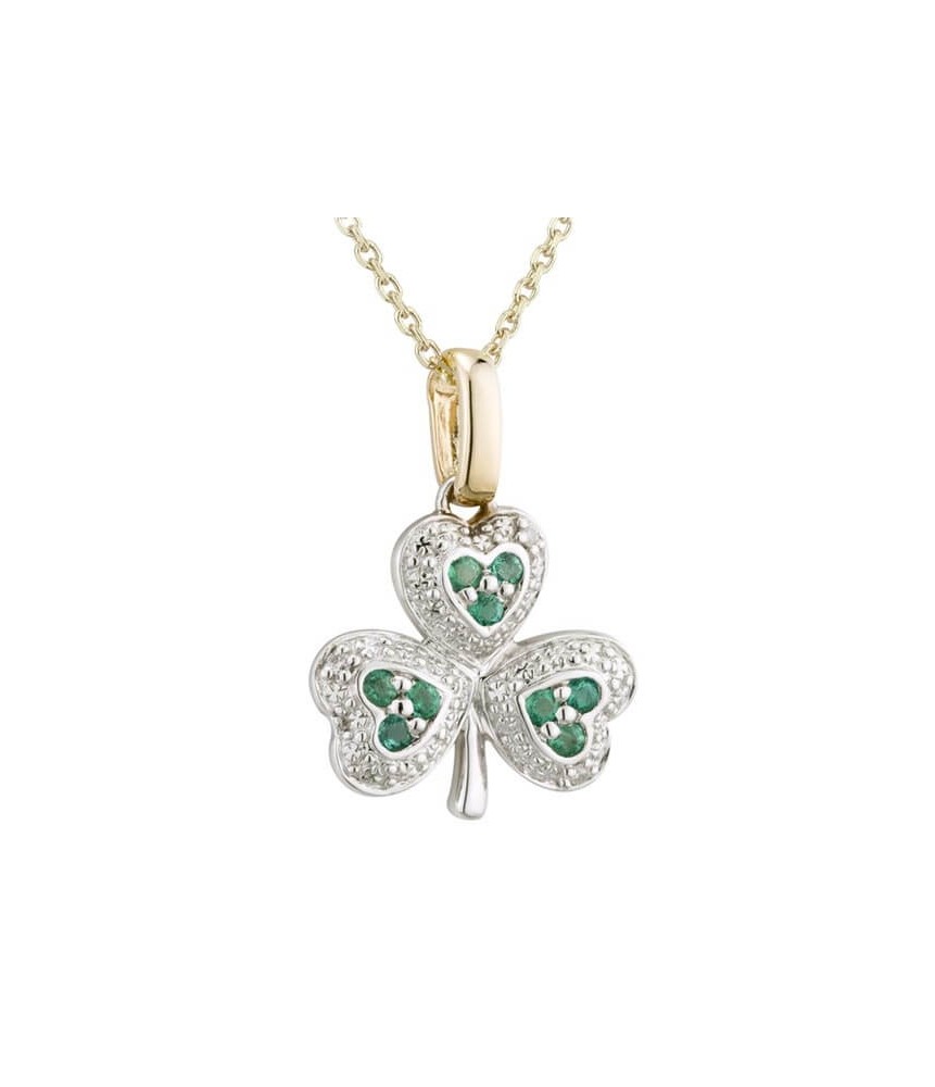 Emerald Irish Shamrock Necklace