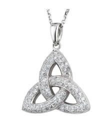 White Gold Diamond Trinity Necklace