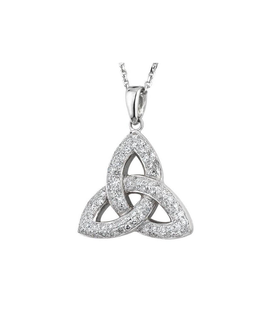 White Gold Diamond Trinity Necklace