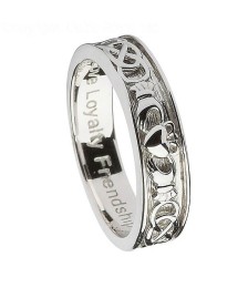 Bague de mariage en argent Claddagh pour femme