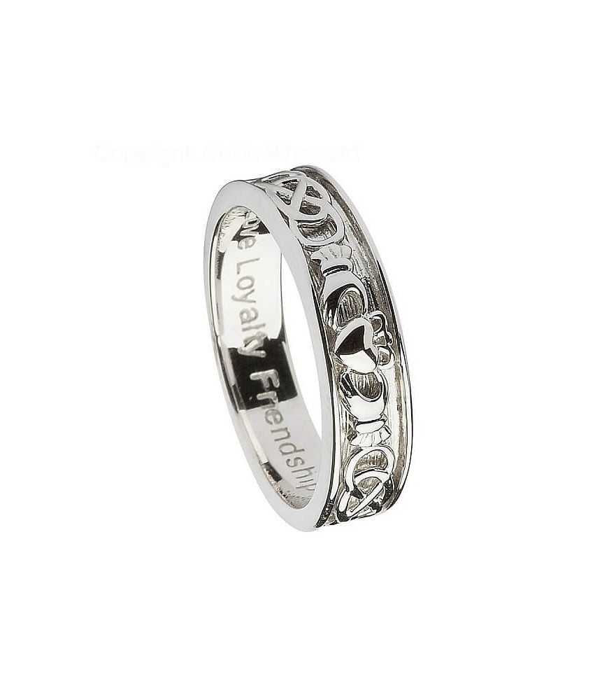 Women's Silver Claddagh Wedding Ring