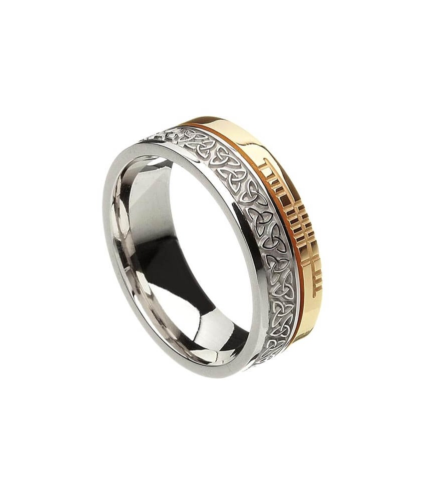 Ogham trinité bague de foior - blanc et jaune