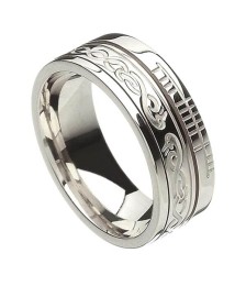 Ogham Le Chéile Faith Ring - All White Gold