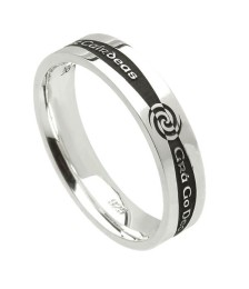 Women's Irish Promise Ring - Oxidized Silver