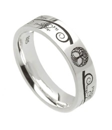 Women's Tree of Life Wedding Ring - Oxidized Silver