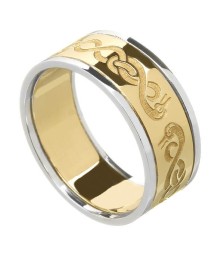 Keltischer Schwan Ring mit Trim