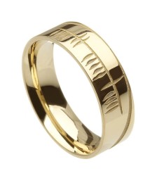 Irish Ogham Wedding Ring