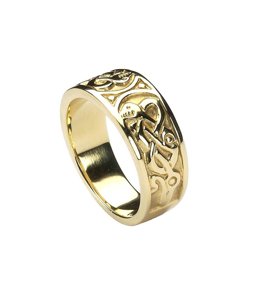 Mens Celtic Knot Ring - Gold