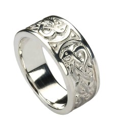 Mens Celtic Knot Ring - Silver