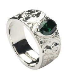 Bague noeud celtique pour homme avec cz - argent