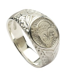 Bague Lion Celtique - Argent ou or blanc