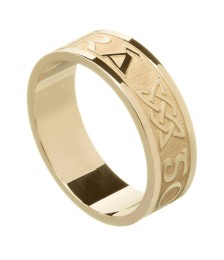 Men's Irish Forever Love Ring - Yellow Gold