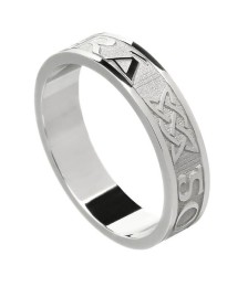 Women's Irish Forever Love Ring - White Gold or Silver