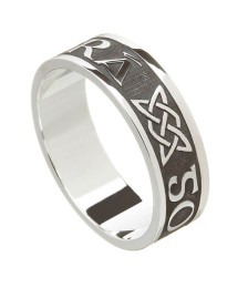 Bague pour homme irlandaise pour toujours - Argent oxydé