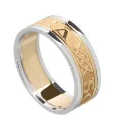 Bague pour femme avec bordure pour toujours - jaune avec bordure blanc